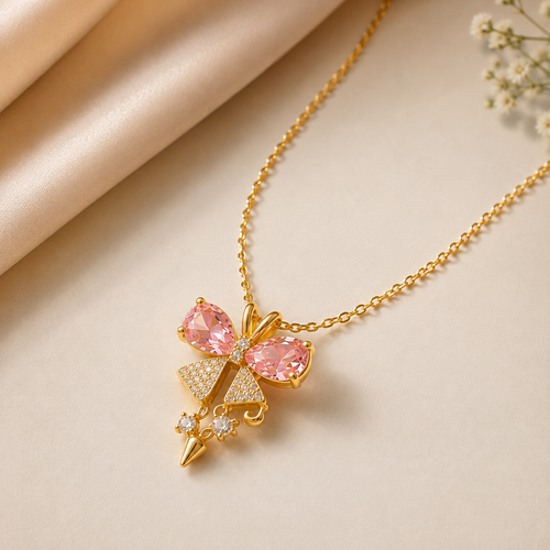 Swarnique  Crystal Pendant Necklace