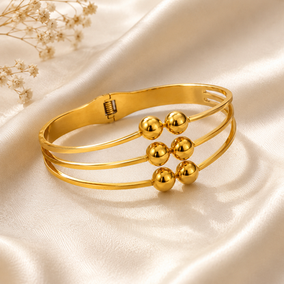 Swarnique  Gold Cuff Bracelet