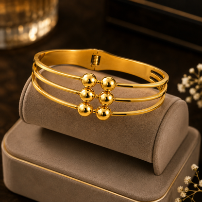 Swarnique  Gold Cuff Bracelet